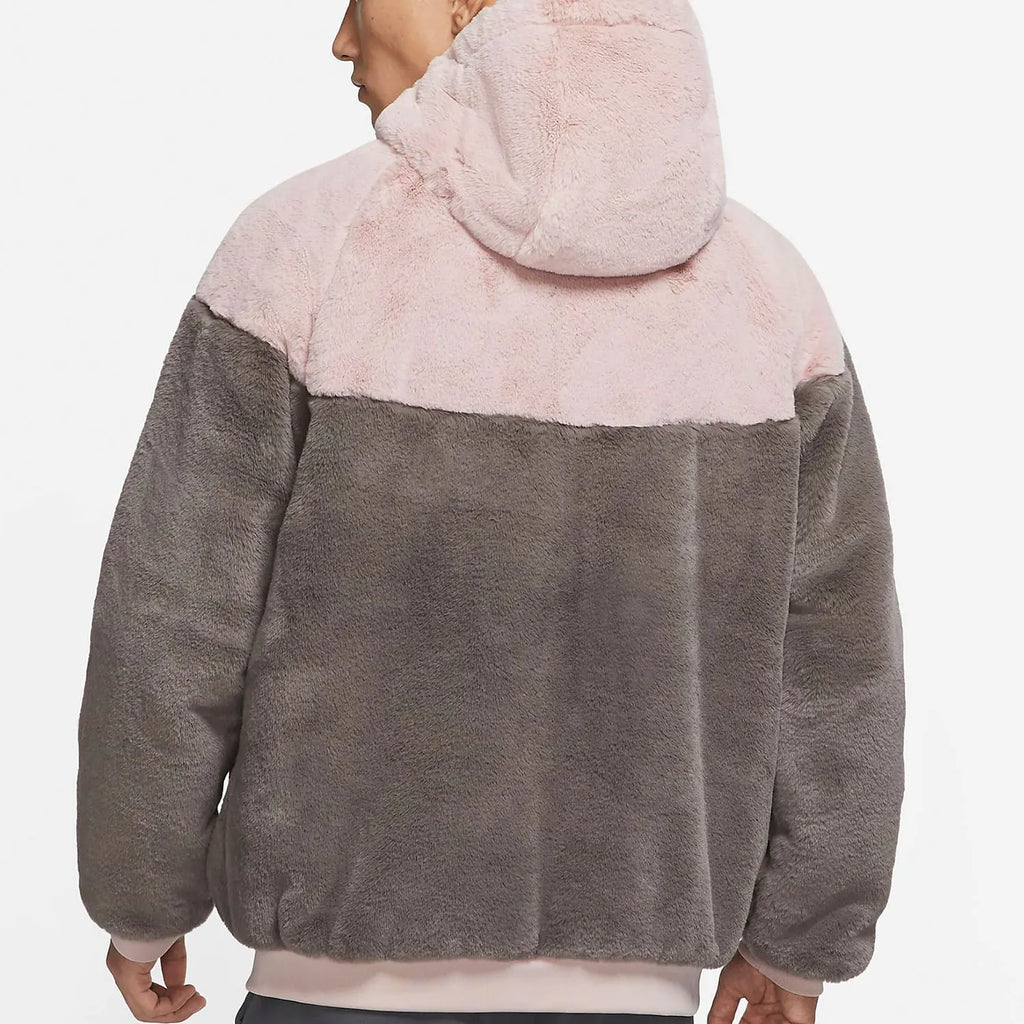 Nike genuine Faux Fur Men's Hooded Thermal Sports Jacket DH6683-289