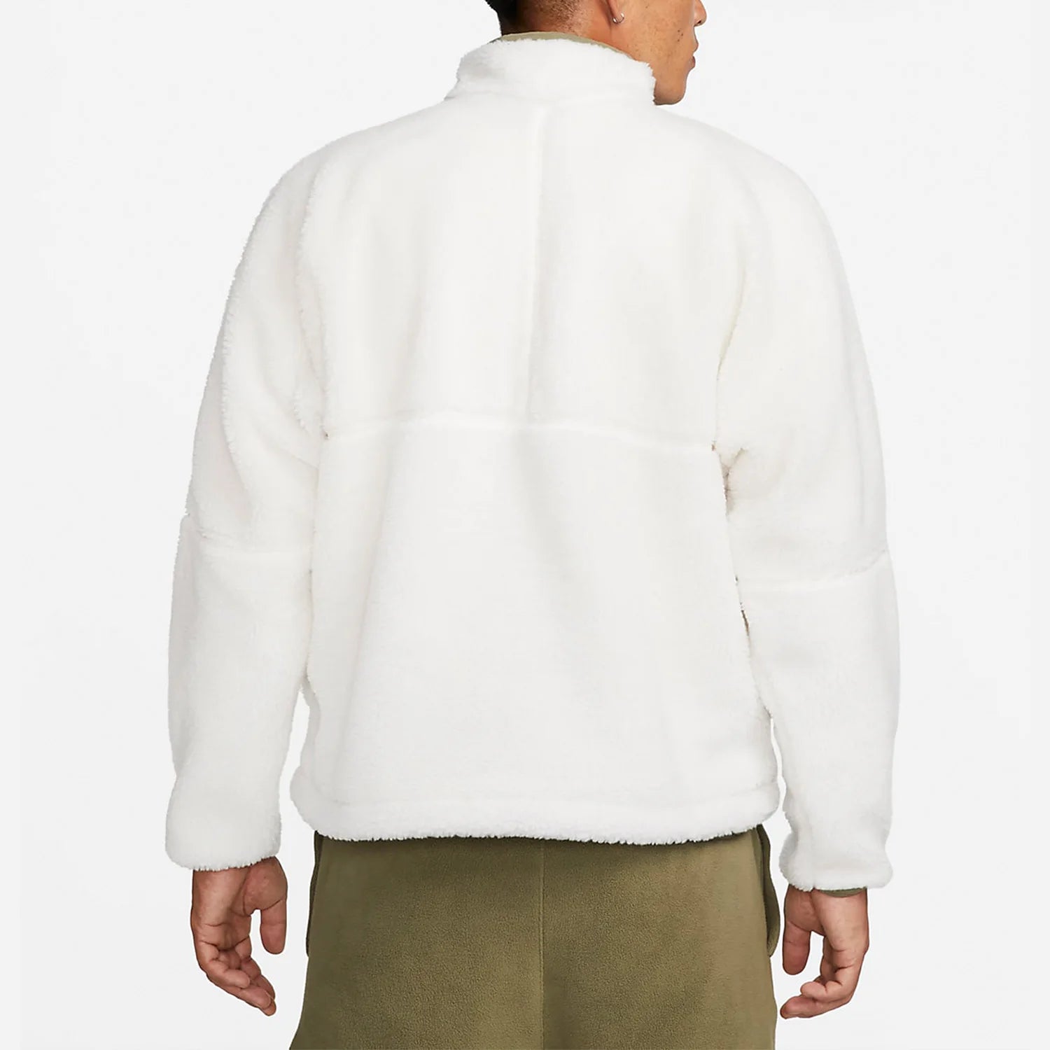 Nike genuine Autumn New Men's Half-Zip Sherpa Collar Jacket DQ4881-133